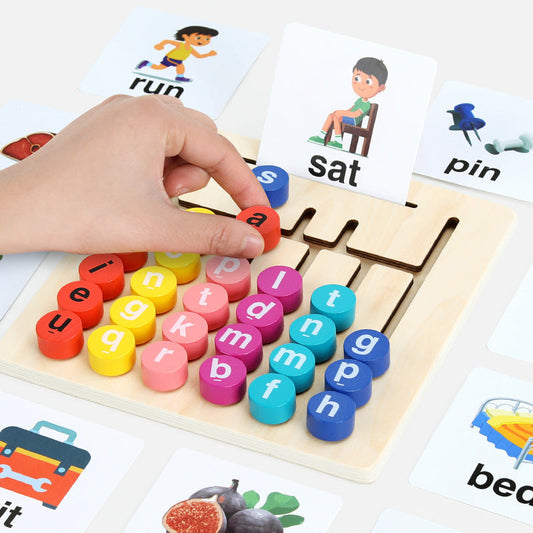 Wooden Montessori Vowel Letter Walk Game | Spelling & Phonics Learning Toy for Kids 3+