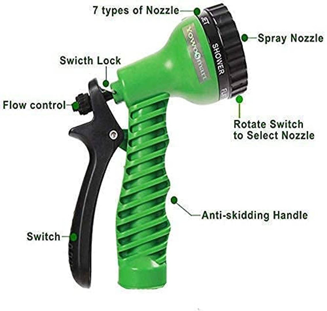 Magic Hose Pipe with Soft Grip 7 Function Spray Gun Set