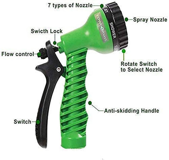 Magic Hose Pipe with Soft Grip 7 Function Spray Gun Set