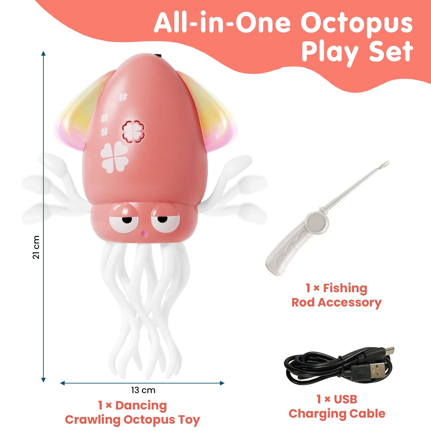 Electric Crawling & Dancing Octopus - Squid Toy