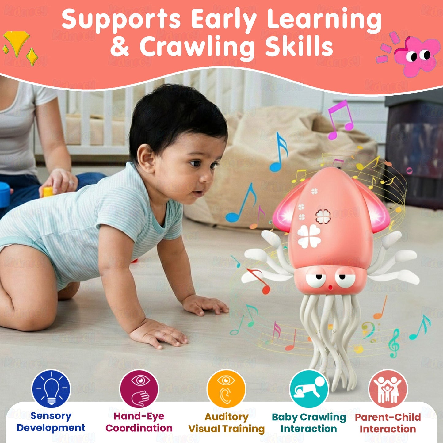 Electric Crawling & Dancing Octopus - Squid Toy