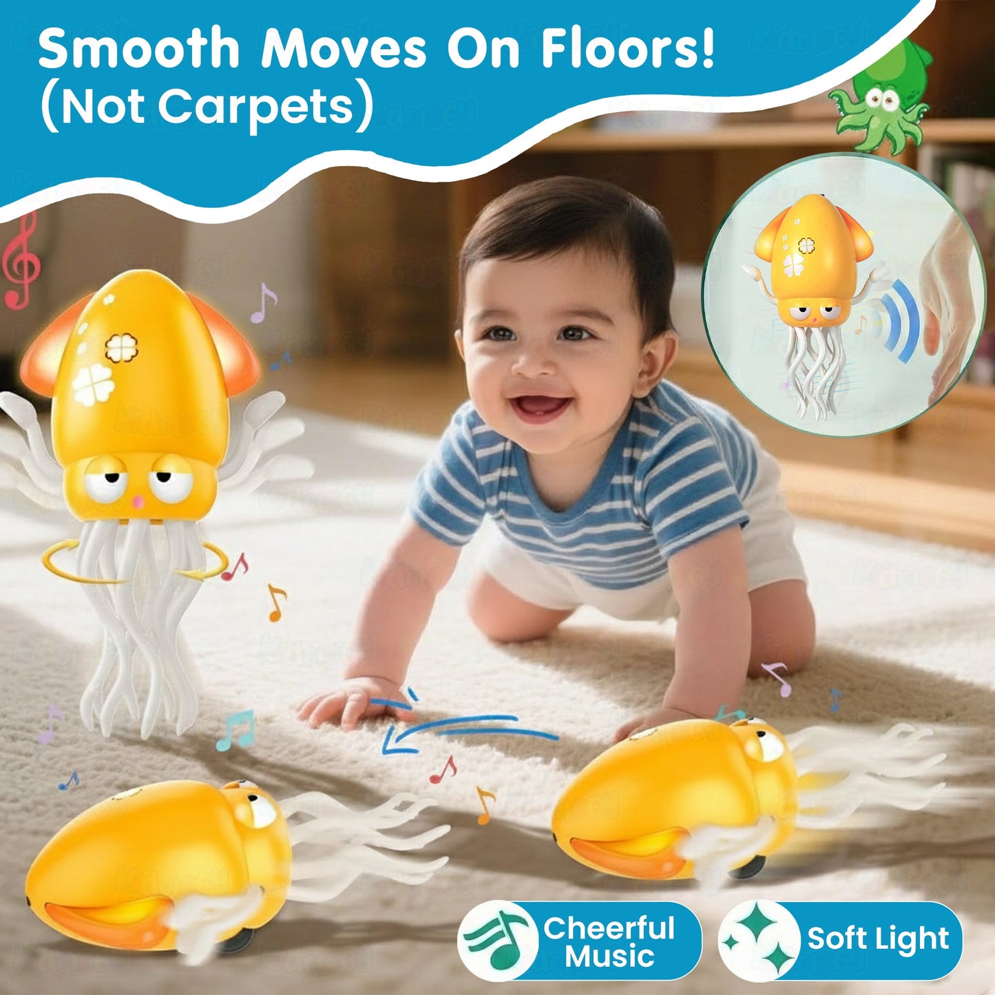 Electric Crawling & Dancing Octopus - Squid Toy