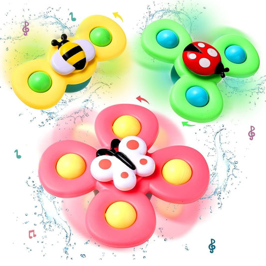 Suction Spinner Baby Bath Toys 3 Pcs (Bug)