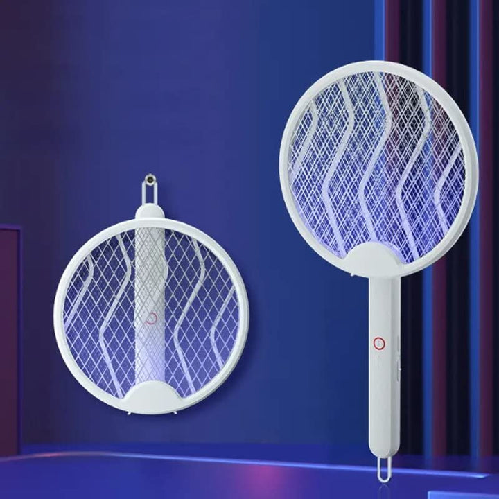 2 in 1 Mosquito Bat Killer Racket Electric Mosquito Racket Bat with UV LED Light Lamp