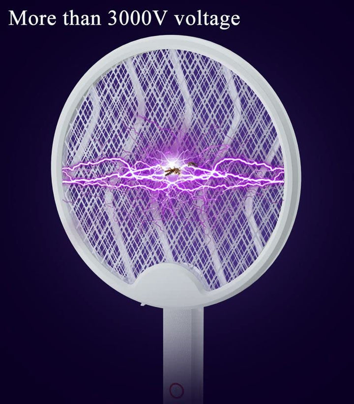2 in 1 Mosquito Bat Killer Racket Electric Mosquito Racket Bat with UV LED Light Lamp