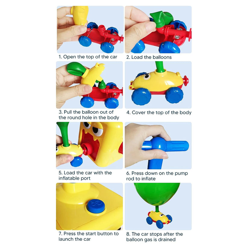 Balloon Car and Rocket Launcher - Perfect Gift for Kids