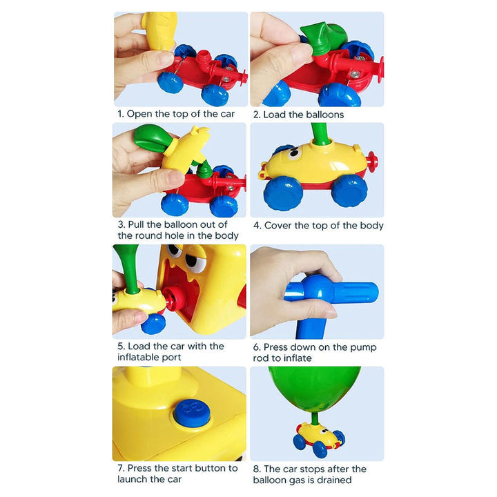 Balloon Car and Rocket Launcher - Perfect Gift for Kids