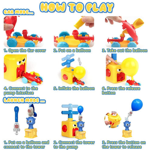 Balloon Car and Rocket Launcher - Perfect Gift for Kids