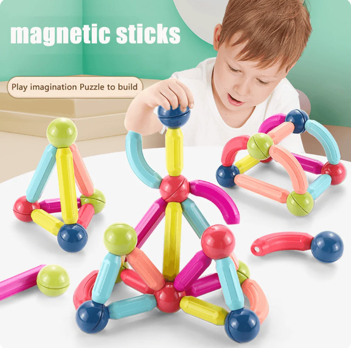 Magnetic Sticks Building Blocks for Kids Early Development