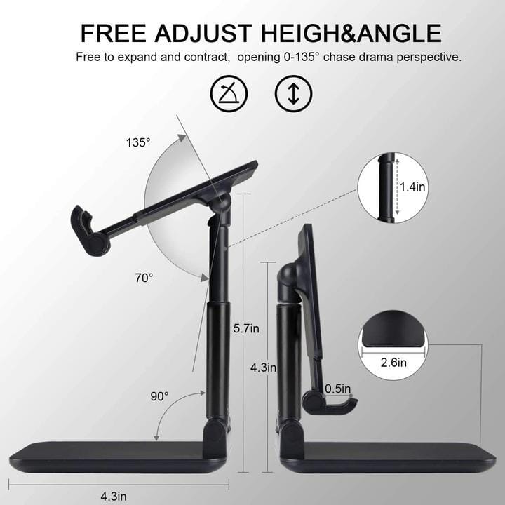 Premium Portable and Height Adjustable Mobile & Tablet Stand