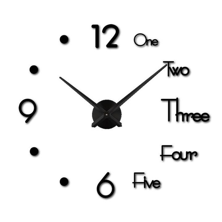 3D Mirror Frameless Wall Clock