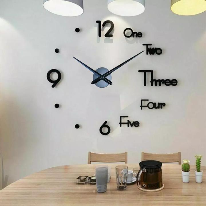 3D Mirror Frameless Wall Clock